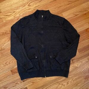 GAP Men's Dark Gray Charcoal Zip Up Sweater XXL